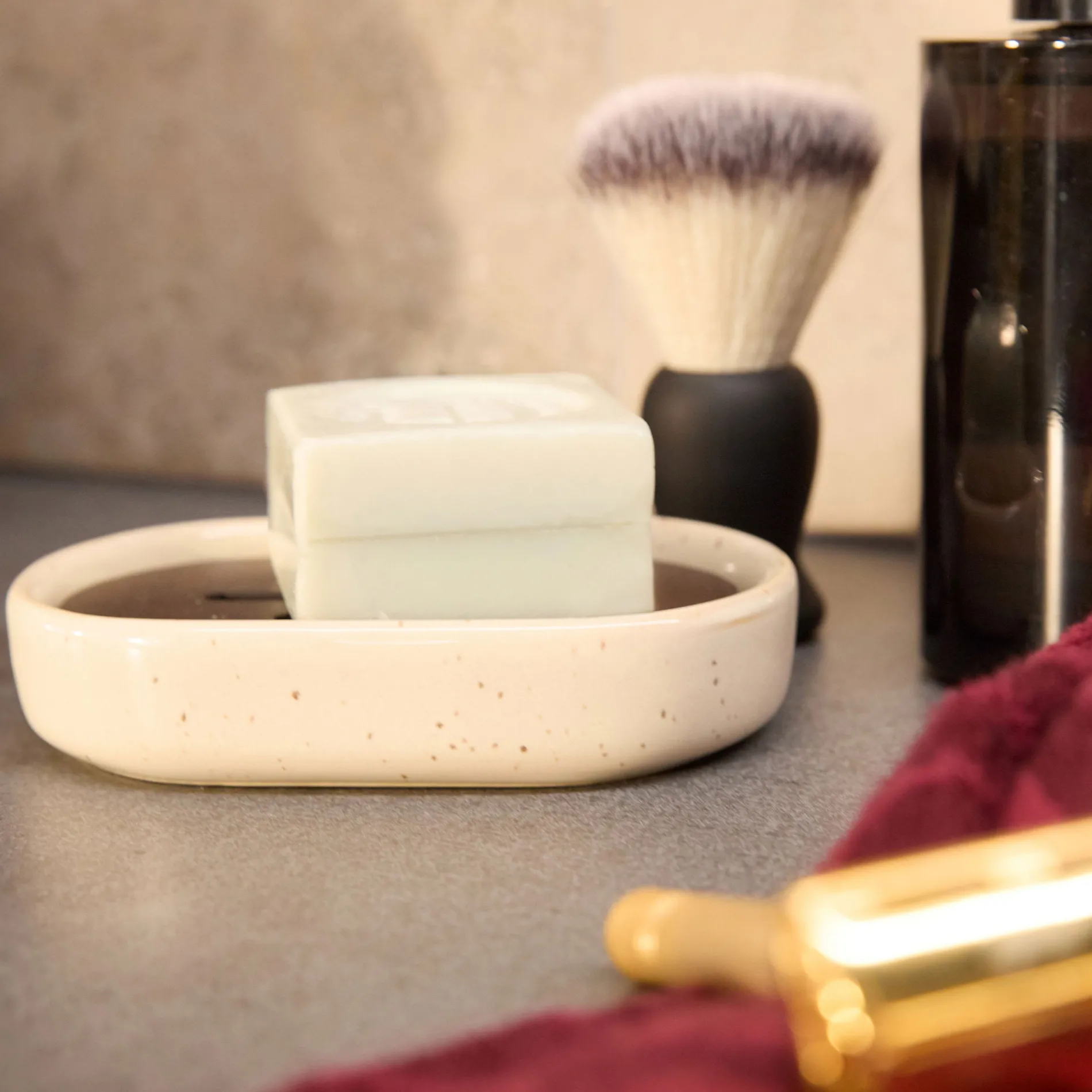 MÖVE Seifenspender & -Schalen-Aura Seifenschale(creme)