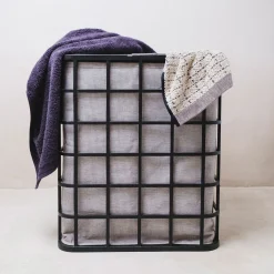 MÖVE Wäschekörbe-Bamboo Wäschekorb(black/grey)