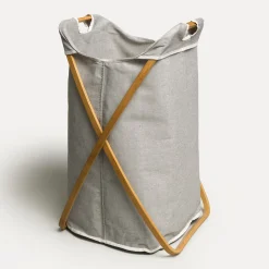 MÖVE Wäschekörbe-Bamboo Wäschekorb(grey)