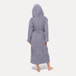 Damen MÖVE Damen|Herren-Brooklyn Bademantel mit Kapuze blau(nature/deep sea)