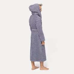 Damen MÖVE Damen|Herren-Brooklyn Bademantel mit Kapuze blau(nature/deep sea)