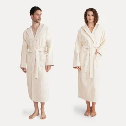 Herren MÖVE Herren|Unisex-Calm Essence Bademantel mit Kapuze beige(nature)