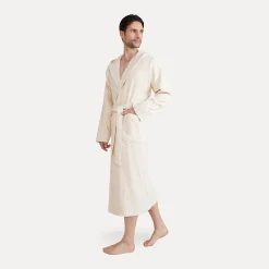 Herren MÖVE Herren|Unisex-Calm Essence Bademantel mit Kapuze beige(nature)