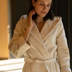 Damen MÖVE Damen|Mit Kapuze-Calm Essence Bademantel mit Kapuze beige(nature)