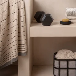 MÖVE Duschtücher-Eden Duschtuch 80X150 cm(nature/black)