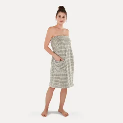 Damen MÖVE Damen|Saunabademäntel-Eden Sarong Gr. 40/48(nature/black)