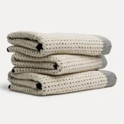 MÖVE Saunatücher-Eden Saunatuch 80X200 cm(nature/black)