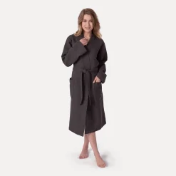 Damen MÖVE Damen|Herren-Homewear Kimono grau(graphite)