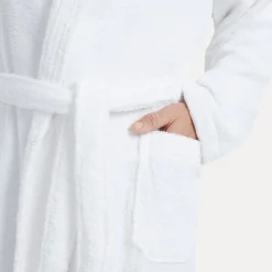 Damen MÖVE Damen|Herren-Homewear Schalkragenmantel weiß(snow)