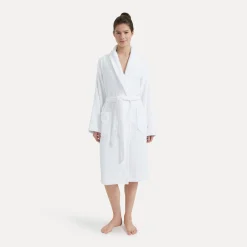 Damen MÖVE Damen|Herren-Homewear Schalkragenmantel weiß(snow)