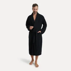 Damen MÖVE Damen|Herren-Homewear Schalkragenmantel schwarz(black)