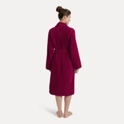 Damen MÖVE Damen|Herren-Homewear Schalkragenmantel rot(berry)