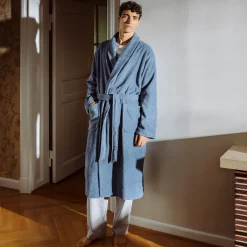 Damen MÖVE Damen|Herren-Homewear Schalkragenmantel rot(berry)