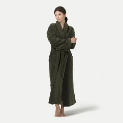 Damen MÖVE Damen|Herren-Homewear Schalkragenmantel grün(olive)