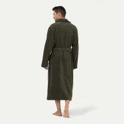 Damen MÖVE Damen|Herren-Homewear Schalkragenmantel grün(olive)
