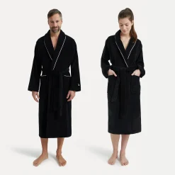 Damen MÖVE Damen|Herren-Homewear Schalkragenmantel schwarz(black)