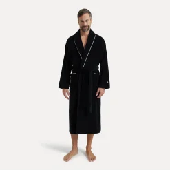 Damen MÖVE Damen|Herren-Homewear Schalkragenmantel schwarz(black)