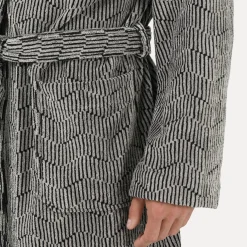 MÖVE Unisex|Mit Kapuze-Illusions Bademantel mit Kapuze beige(cashmere/black)