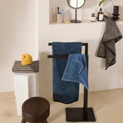 MÖVE Handtücher-Illusions Handtuch 50X100 cm(steelblue/black)