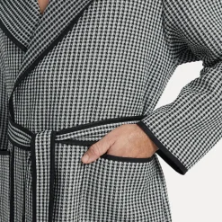 Damen MÖVE Damen|Herren-New Heritage Bademantel mit Kapuze grau(black/nature)