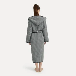 Damen MÖVE Damen|Herren-New Heritage Bademantel mit Kapuze grau(black/nature)