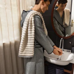 Damen MÖVE Damen|Herren-New Heritage Bademantel mit Kapuze grau(black/nature)