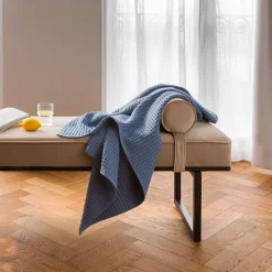 MÖVE Duschtücher-Piquée Duschtuch 70X140 cm(steel blue)