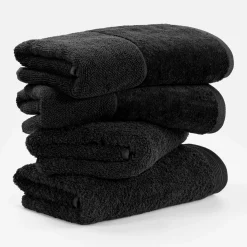 MÖVE Handtuchsets-Premium-Set Handtuchset 4-TLG(schwarz)