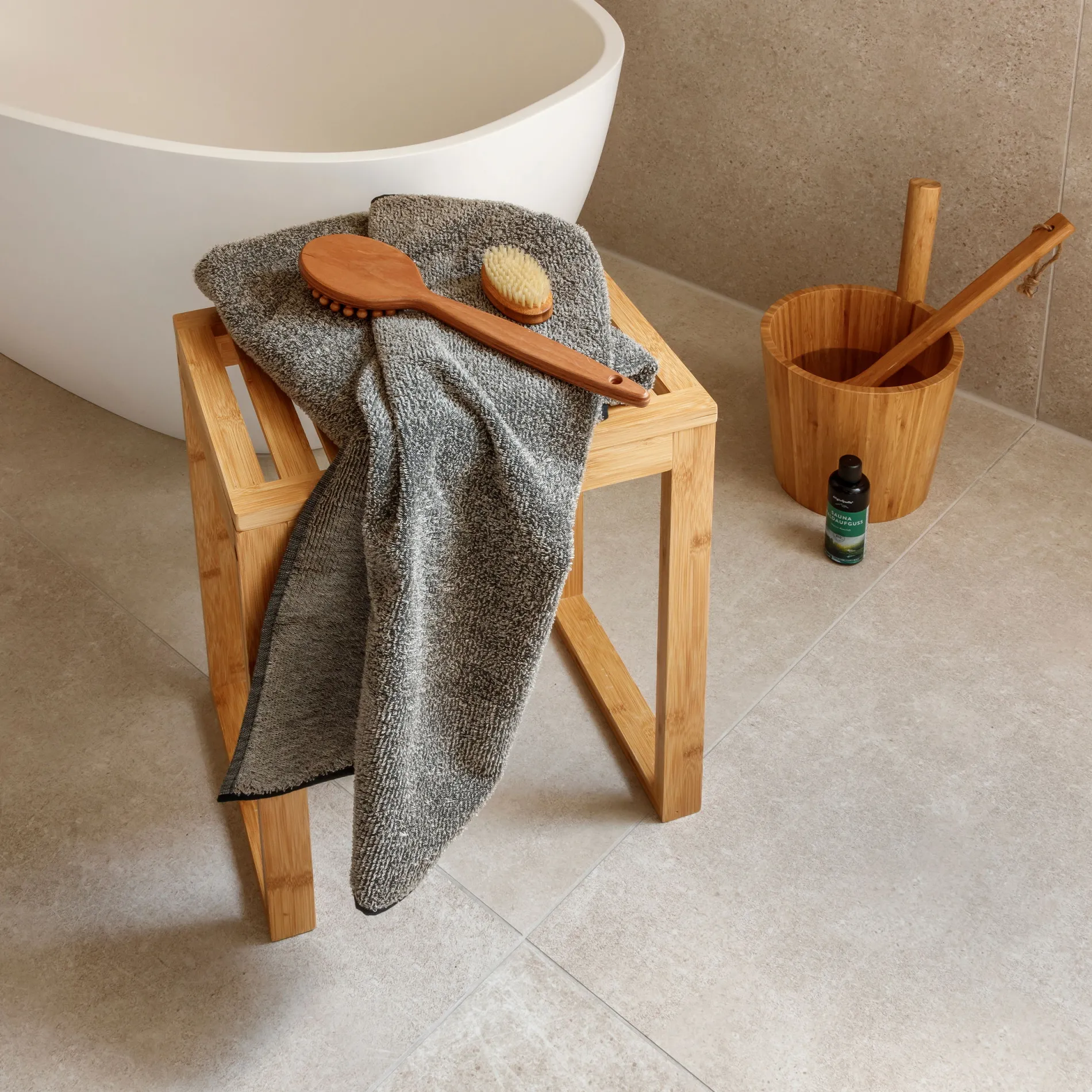 MÖVE Handtücher|Saunatücher-Sauna Handtuch 50x70 cm(nature/black)