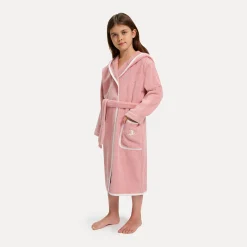 Kinder MÖVE Kinder-Soft Hug Bademantel mit Kapuze rosa(rosette)