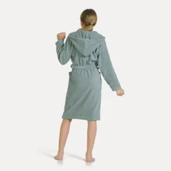 Kinder MÖVE Kinder-Superwuschel Bademantel mit Kapuze grün(tea)