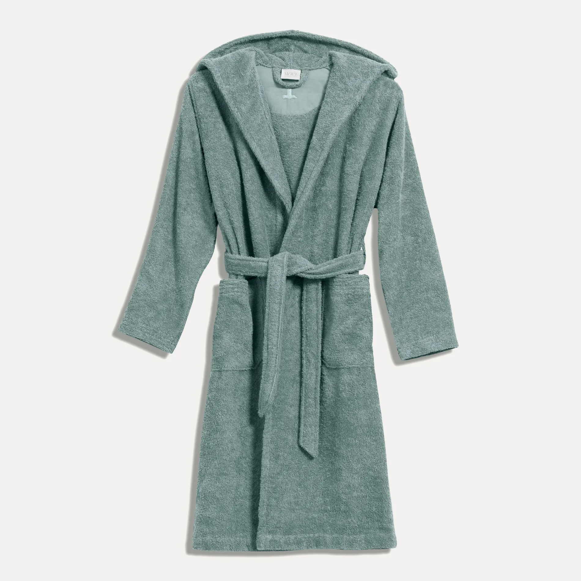 Kinder MÖVE Kinder-Superwuschel Bademantel mit Kapuze grün(tea)