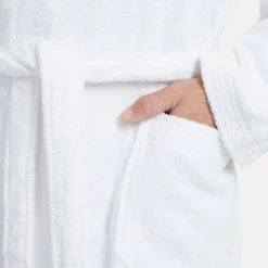 Damen MÖVE Damen|Herren-Superwuschel Bademantel mit Kapuze weiß(snow)