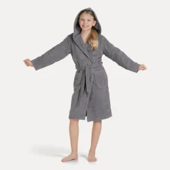 Kinder MÖVE Kinder-Superwuschel Bademantel mit Kapuze grau(stone)