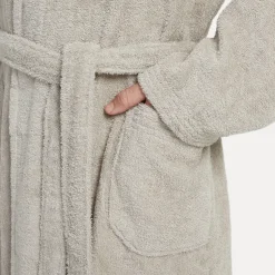 Damen MÖVE Damen|Herren-Superwuschel Bademantel mit Kapuze beige(cashmere)