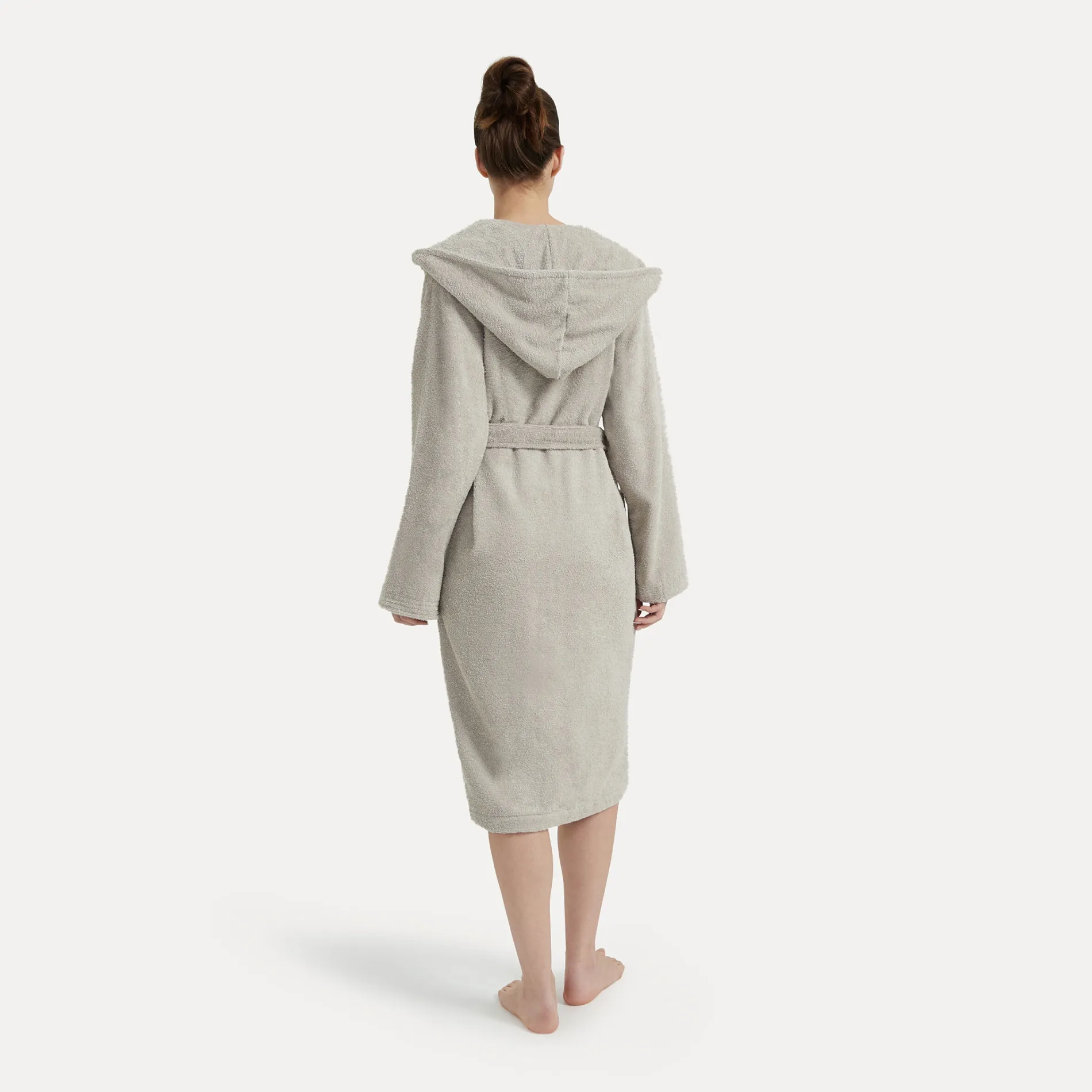 Damen MÖVE Damen|Herren-Superwuschel Bademantel mit Kapuze beige(cashmere)