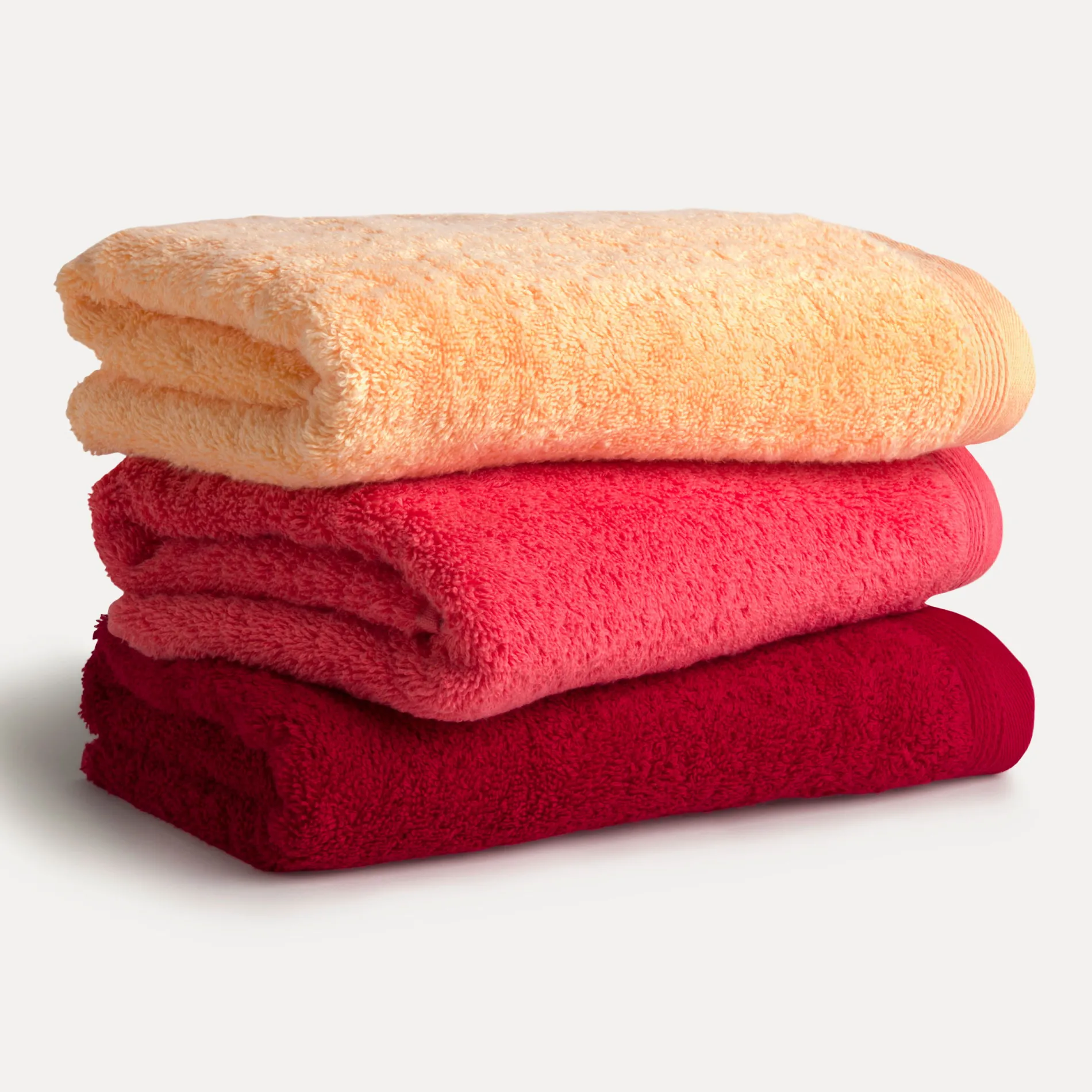 MÖVE Handtuchsets|Kleine Handtücher-Superwuschel Gästetuchset 3-TLG(peach fuzz)