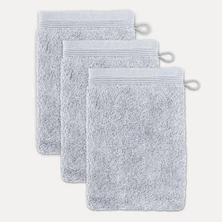 MÖVE Handtuchsets|Waschhandschuhe-Superwuschel Waschhandschuhset 3-TLG(silver)