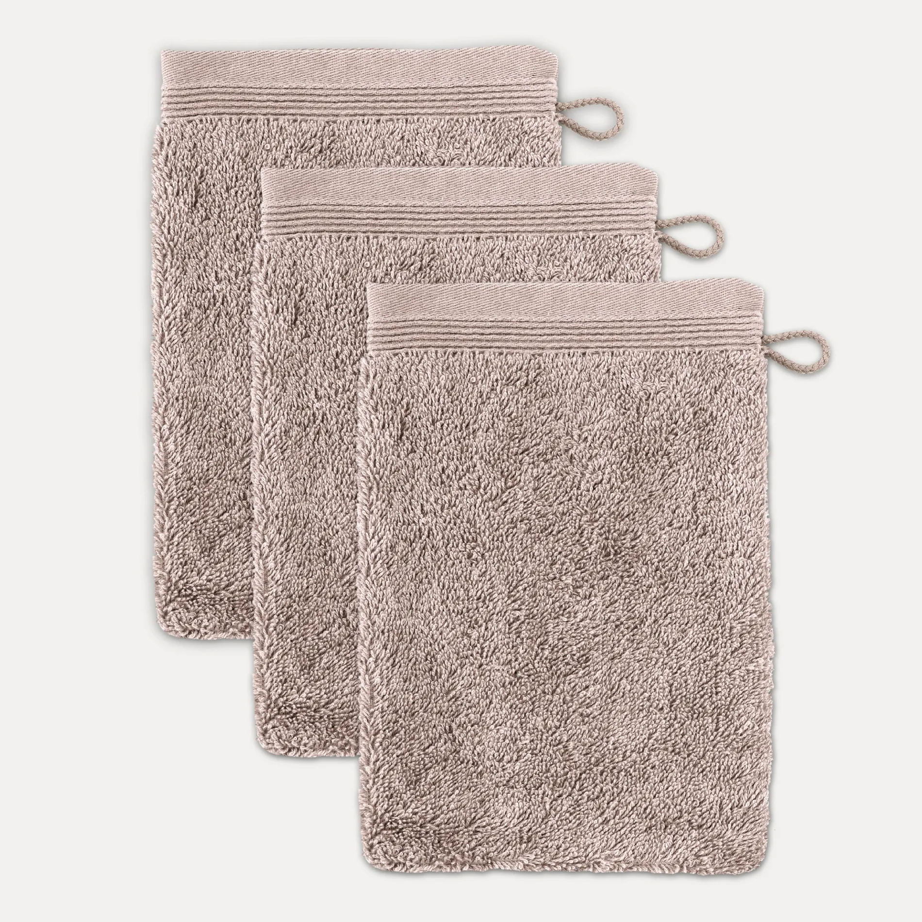 MÖVE Handtuchsets|Waschhandschuhe-Superwuschel Waschhandschuhset 3-TLG(cashmere)