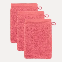 MÖVE Handtuchsets|Waschhandschuhe-Superwuschel Waschhandschuhset 3-TLG(coral)