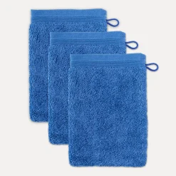 MÖVE Handtuchsets|Waschhandschuhe-Superwuschel Waschhandschuhset 3-TLG(cornflower)