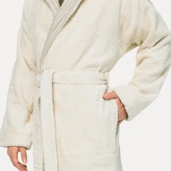 Damen MÖVE Damen|Herren-Wellness Bademantel mit Kapuze beige(nature)