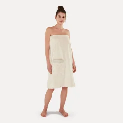 Damen MÖVE Damen|Saunabademäntel-Wellness Sarong Gr. 40/48(nature)